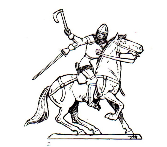 polnischer Ritter mit Streitaxt oder Schwert