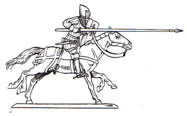 Ritter des Ordens mit eingelegter Lanze verfolgend - Kombinationsfigur