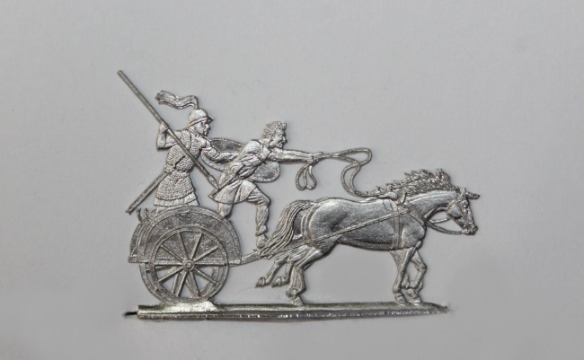 keltischer Streitwagen mit Lenker und Krieger