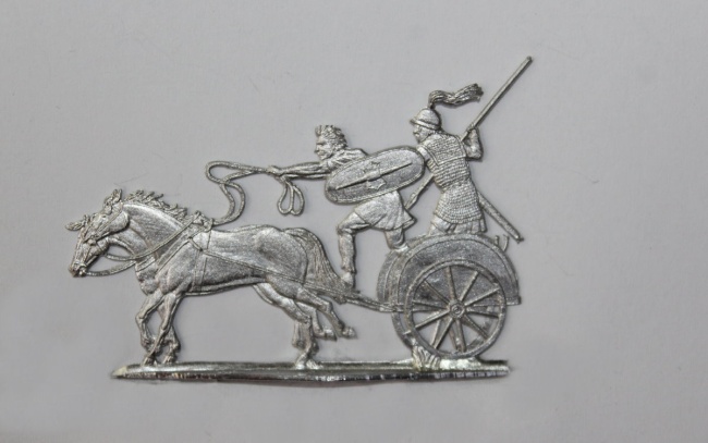 Preview: keltischer Streitwagen mit Lenker und Krieger