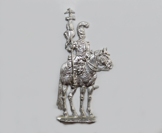 Carabinier mit Standarte halbfrontal