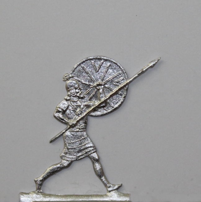 assyrischer Krieger mit Schild und Speer