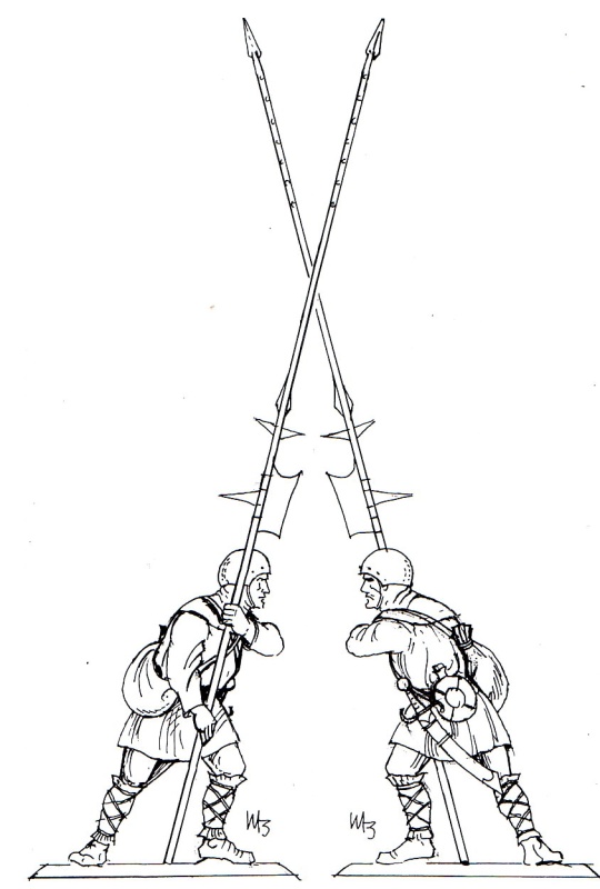 Kriegsknecht mit Stangenwaffe - Kombinationsfigur