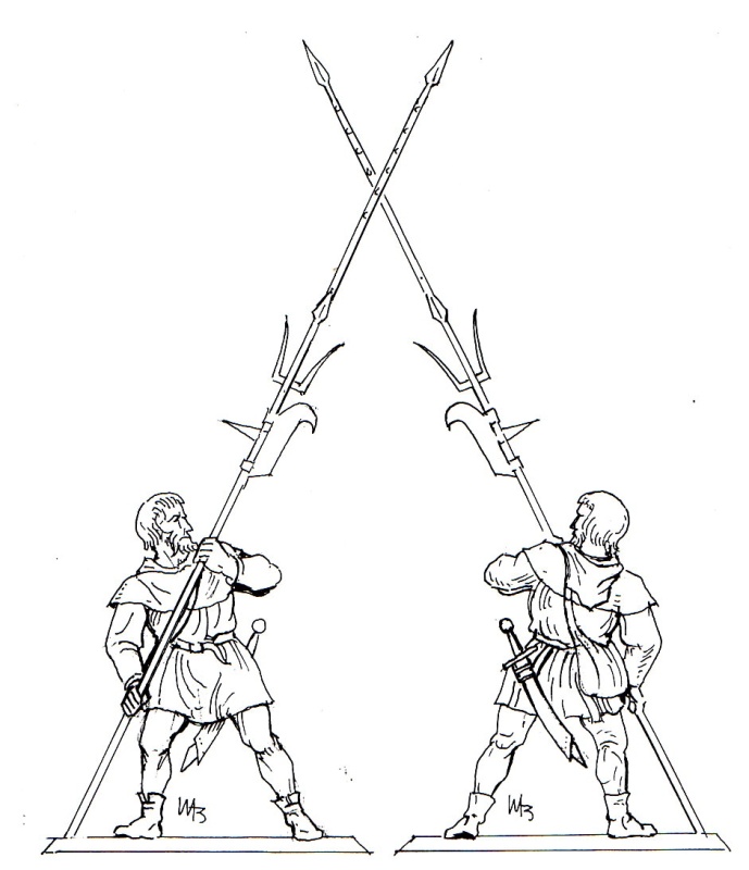 Bauernkrieger mit Stangenwaffe - Kombinationsfigur
