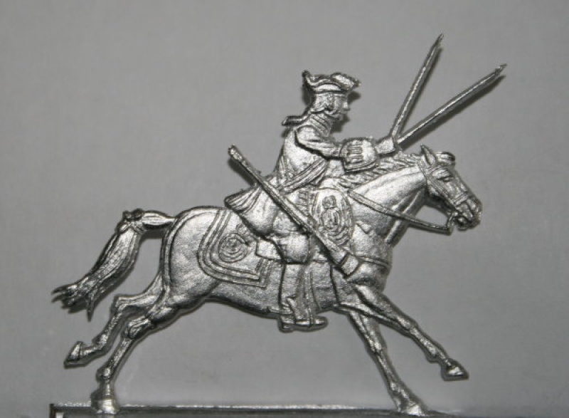 Soldat auf galoppierenden Pferd angreifend - Kombinationsfigur