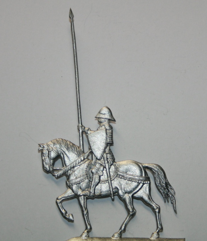 polnischer Ritter zu Pferd mit Lanze und Schild