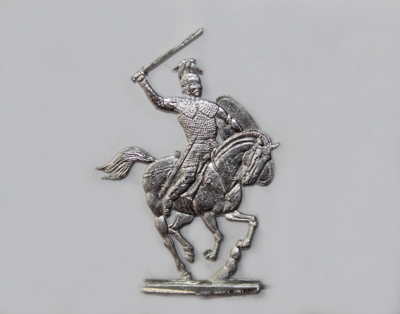 Kelten Krieger zu Pferd angreifend