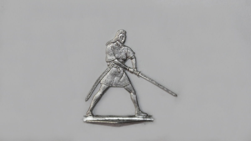 keltische Schwertfrau kämpfend