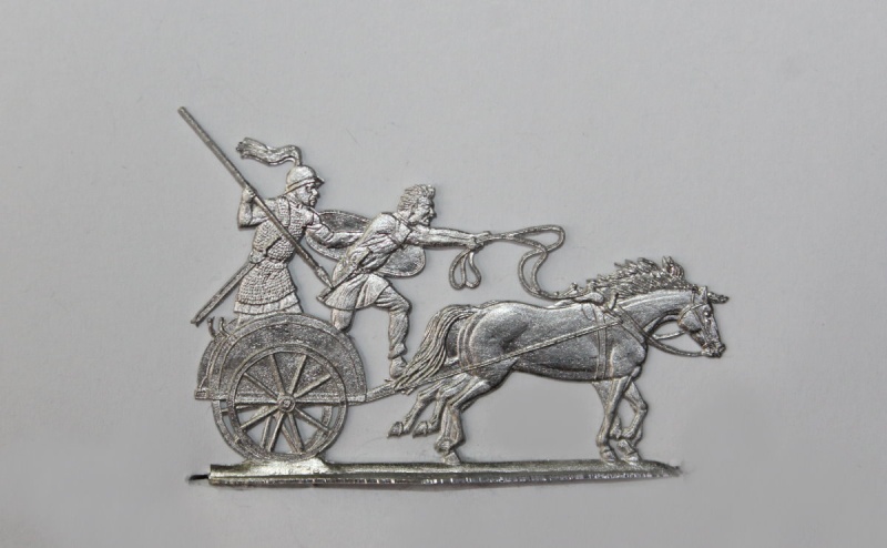 keltischer Streitwagen mit Lenker und Krieger