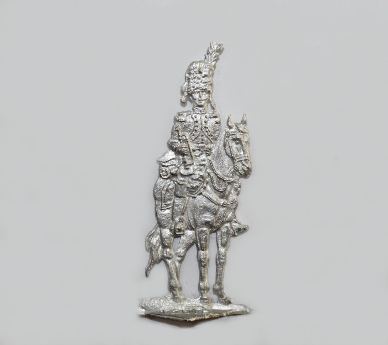 Carabinier Trompeter (-1809) zu Pferd , halbfrontal