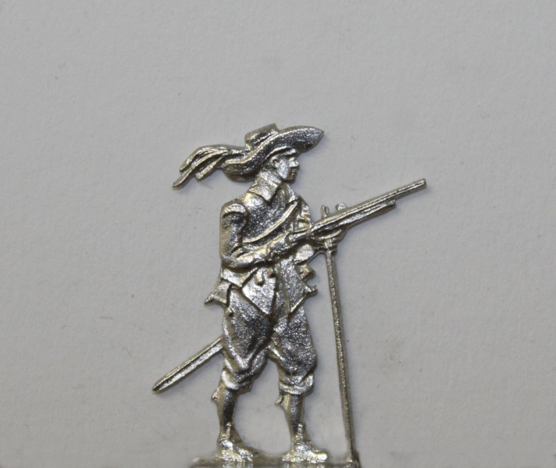 Musketier mit aufgelegter Muskete