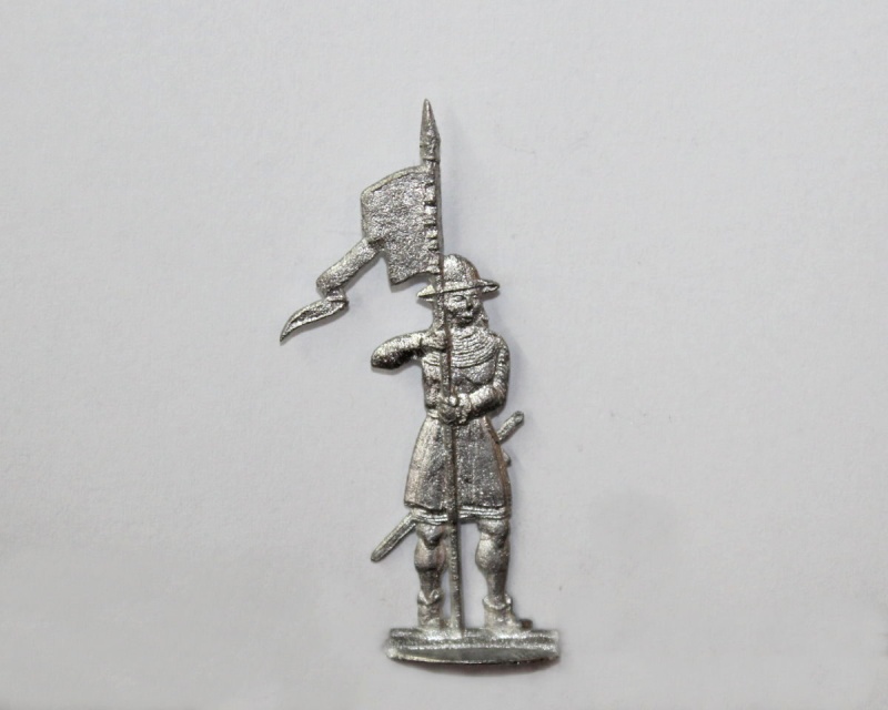 Mann mit kleinem Banner