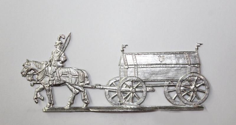 geschlossener Troßwagen mit Gespann