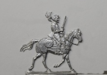 Kürassier zu Pferd mit Pistole
