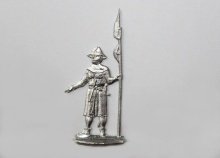Serjant mit Eisenhut und Stangenwaffe